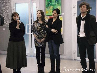 Л.Ю. Новикова на открытии выставки "Impressio"